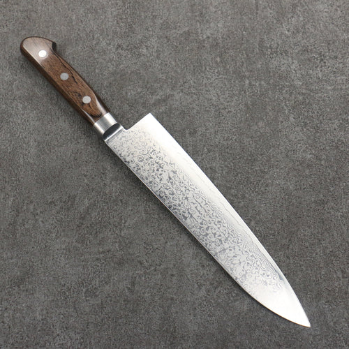 Seisuke VG10 33 Layer Gyuto  210mm Brown Pakka wood Handle - Japannywholesale