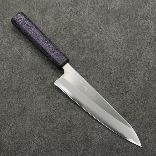 Seisuke White Steel No.1 Migaki Polish Finish Gyuto  180mm Oak with Purple Lacquer Handle - Japannywholesale