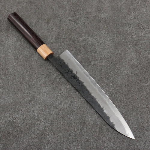 Seisuke Blue Super Black Nashiji Gyuto  240mm Rosewood (Ferrule: White Pakka Wood) Handle - Japannywholesale