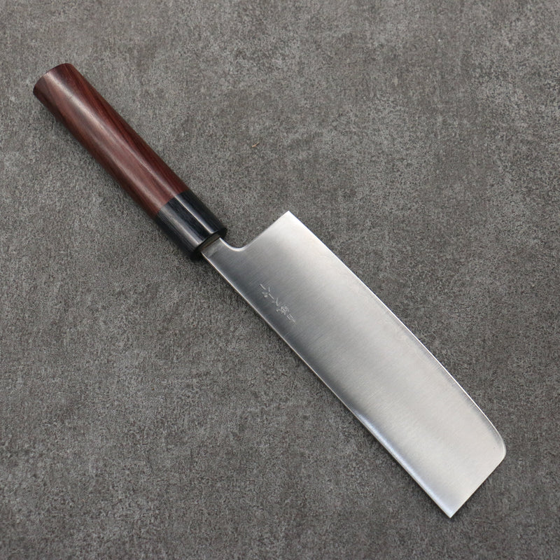 Seisuke Blue Super Nakiri  165mm Rosewood (Ferrule: Black Pakka Wood) Handle - Japannywholesale