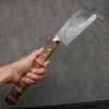 Sakai Takayuki Carbon steel Black Finished Machete (With guard)  Natural wood Handle 140mm - Japannywholesale