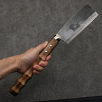 Sakai Takayuki Carbon steel Black Finished Machete (Without guard)  Natural wood Handle 150mm - Japannywholesale