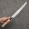 Kikuzuki Silver Steel No.3 Bokashi Sakimaru Takohiki  300mm Magnolia Handle - Japannywholesale