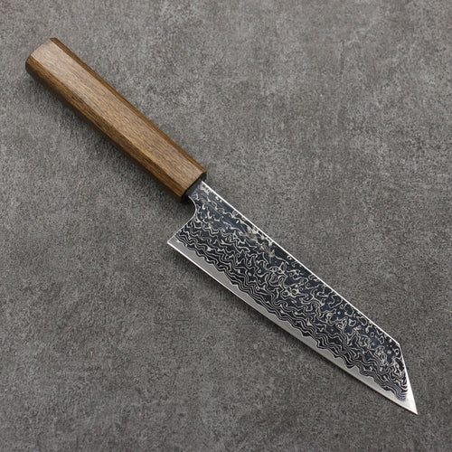 Seisuke VG10 Mirrored Finish Damascus Bunka  170mm Oak Handle - Japannywholesale