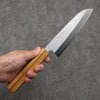 Seisuke SRS13 Vertically Brushed Santoku  165mm Oak Handle - Japannywholesale