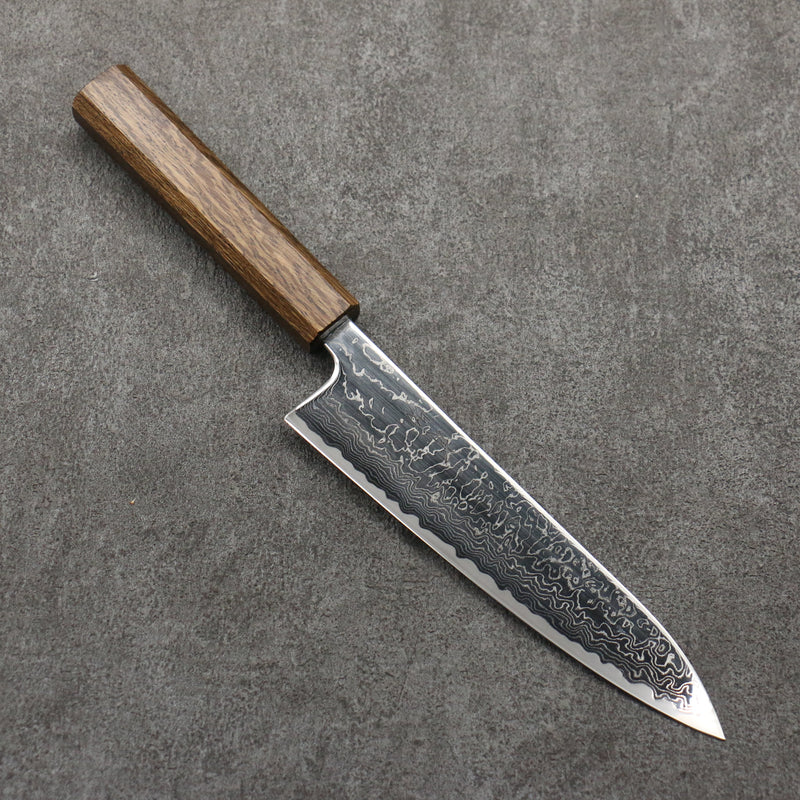 Seisuke VG10 Mirrored Finish Damascus Gyuto  180mm Oak Handle - Japannywholesale