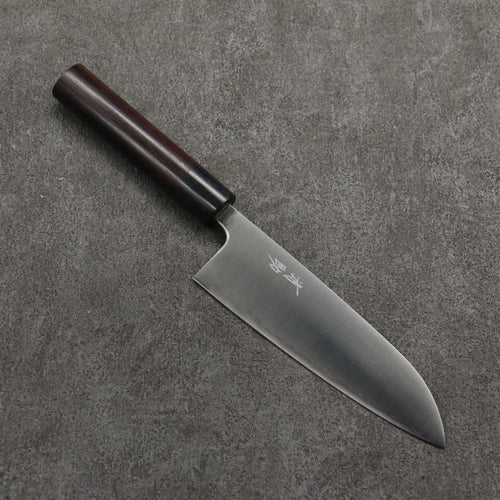 Seisuke Blue Super Santoku  165mm Rosewood (Ferrule: Black Pakka Wood) Handle - Japannywholesale