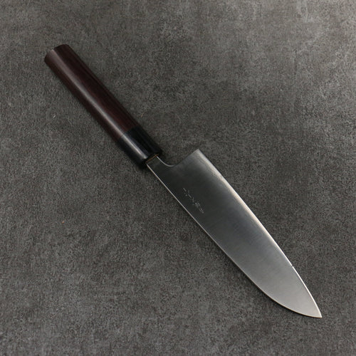 Seisuke Blue Super Santoku  165mm Rosewood (Ferrule: Black Pakka Wood) Handle - Japannywholesale