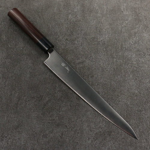 Seisuke Blue Super Sujihiki  240mm Rosewood (Ferrule: Black Pakka Wood) Handle - Japannywholesale