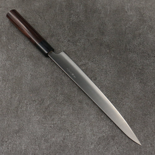 Seisuke Blue Super Sujihiki  240mm Rosewood (Ferrule: Black Pakka Wood) Handle - Japannywholesale