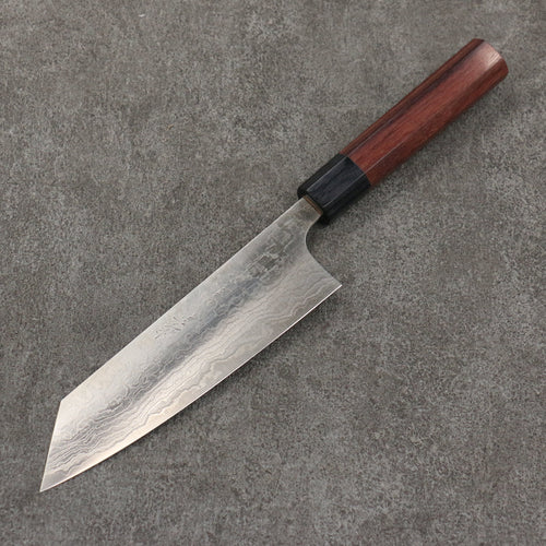 Nao Yamamoto SG2 Damascus Migaki Finished Bunka  165mm Rosewood (Ferrule: Black Pakka Wood) Handle - Japannywholesale