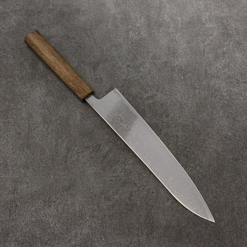 Seisuke VG10 Mirrored Finish Damascus Gyuto  240mm Oak Handle - Japannywholesale