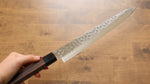 Seisuke AUS10 45 Layer Damascus Sujihiki  240mm Shitan Handle - Japannywholesale