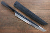 Sakai Takayuki Genbu Blue Steel No.2 Mirrored Finish Sakimaru Yanagiba  300mm Ebony Wood Handle - Japannywholesale