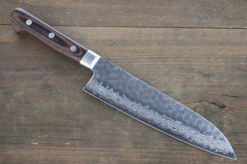 Sakai Takayuki VG10 17 Layer Damascus Santoku  180mm - Japannywholesale