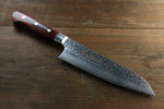 Sakai Takayuki VG10 33 Layer Damascus Santoku 180mm Mahogany Pakka wood Handle - Japanny - Best Japanese Knife