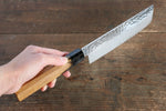 Sakai Takayuki VG10 33 Layer Damascus Nakiri  160mm Live oak Lacquered (Kokushin) Handle - Japannywholesale