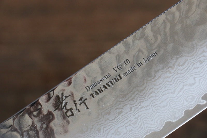 Sakai Takayuki VG10 33 Layer Damascus Nakiri  160mm Live oak Lacquered (Kokushin) Handle - Japannywholesale