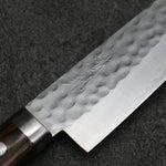 Seisuke VG1 Hammered Small Santoku Japanese Knife 135mm Mahogany Handle - Japannywholesale