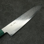 Seisuke AUS10 Mirror Crossed Kiritsuke Gyuto  210mm Rosewood (ferrule: Green Pakka wood) Handle - Japannywholesale