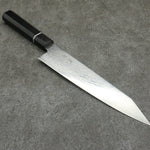 Seisuke AUS10 Mirror Crossed Kiritsuke Gyuto  210mm Black Pakka wood Handle - Japannywholesale