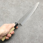 Kikuzuki White Steel No.2 Nashiji Gyuto Japanese Knife 240mm Magnolia Handle - Japannywholesale