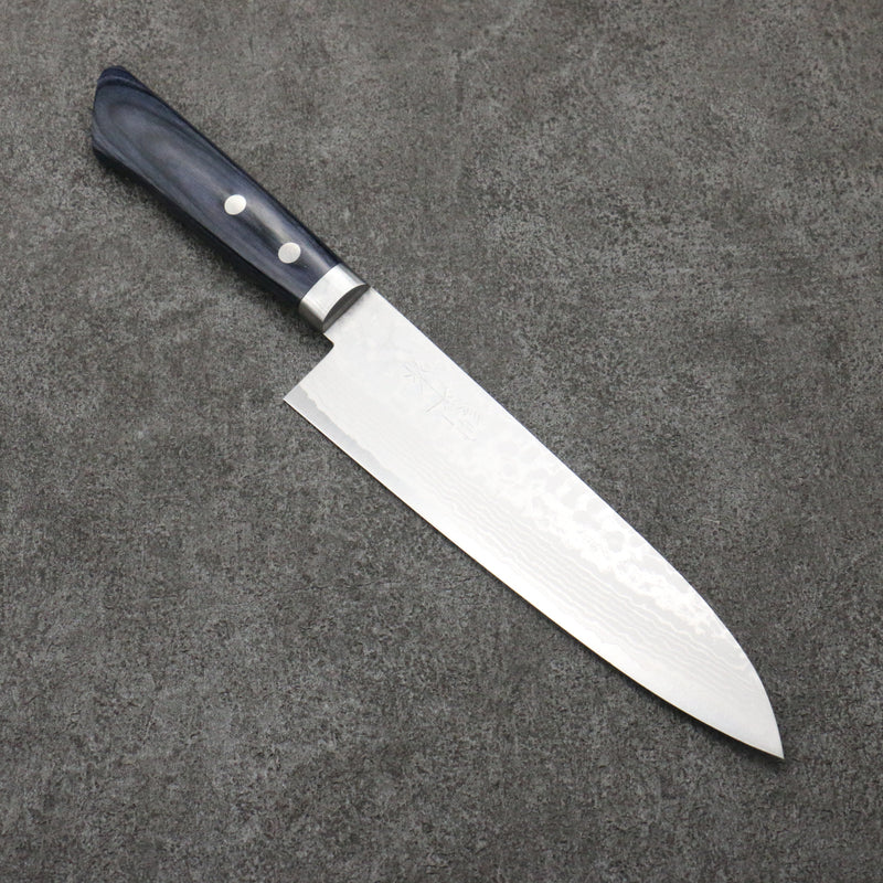 Kunihira Sairyu VG10 Damascus Gyuto  180mm Navy blue Pakka wood Handle - Japannywholesale