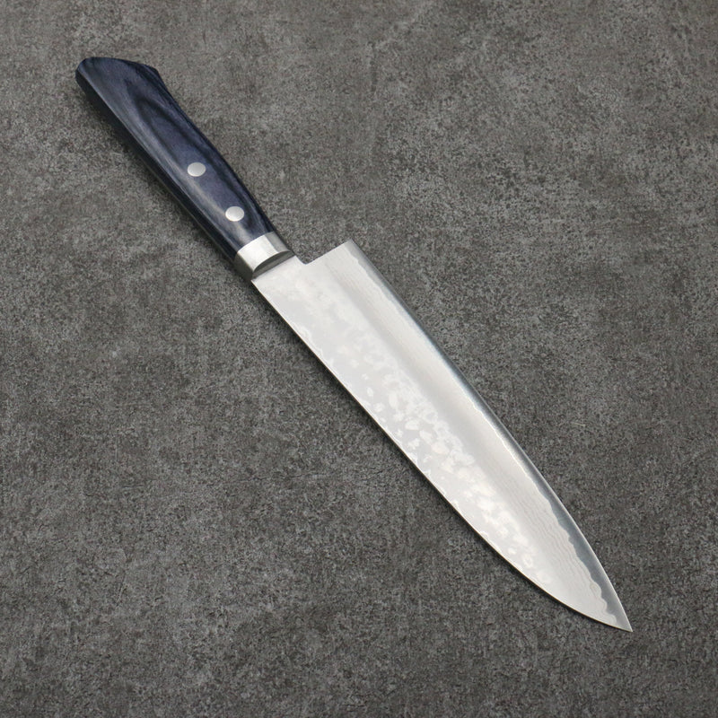 Kunihira Sairyu VG10 Damascus Gyuto  180mm Navy blue Pakka wood Handle - Japannywholesale