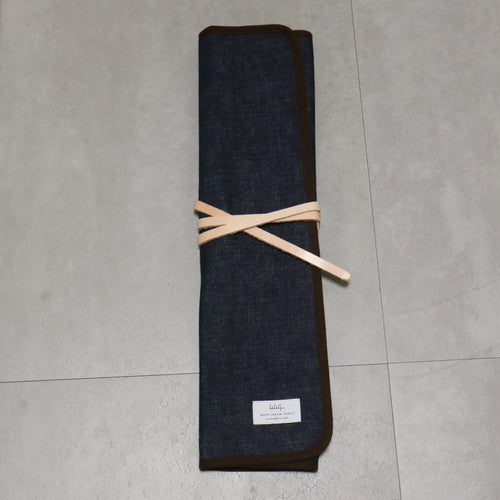 West Japan Tools Knife roll with 3 pockets Cloth Denim  390mm x 510mm - Japannywholesale