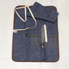 West Japan Tools Knife roll with 3 pockets Cloth Denim  390mm x 510mm - Japannywholesale