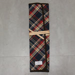 West Japan Tools Knife roll with 3 pockets Cloth Plaid  390mm x 510mm - Japannywholesale