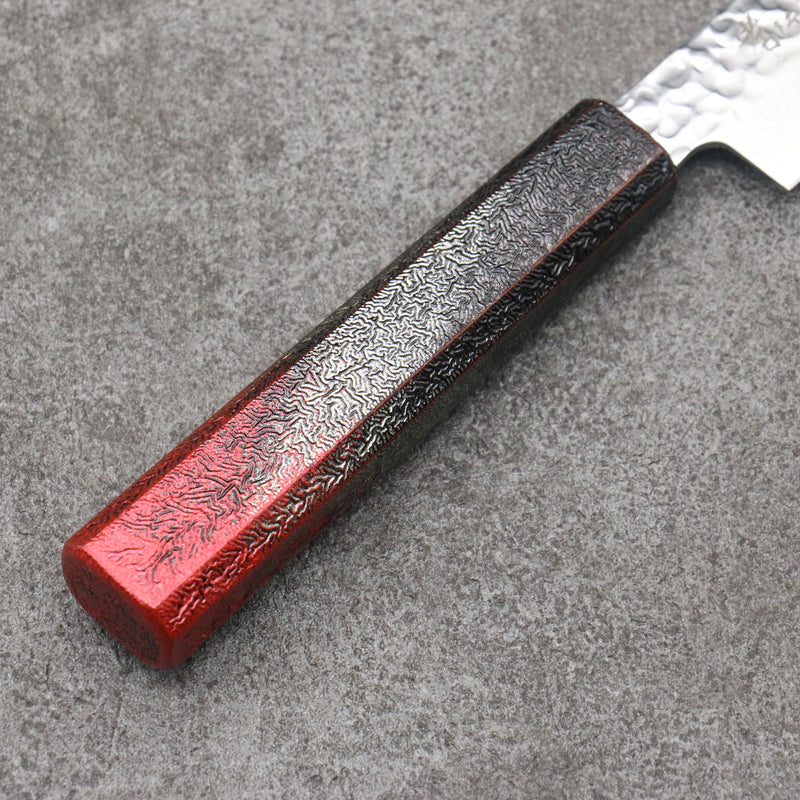 Sakai Takayuki Rinnou VG10 33 Layer Damascus Petty-Utility Japanese Knife 180mm Red Lacquered Handle - Japannywholesale