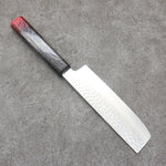 Sakai Takayuki Rinnou VG10 33 Layer Damascus Nakiri Japanese Knife 160mm Red Lacquered Handle - Japannywholesale