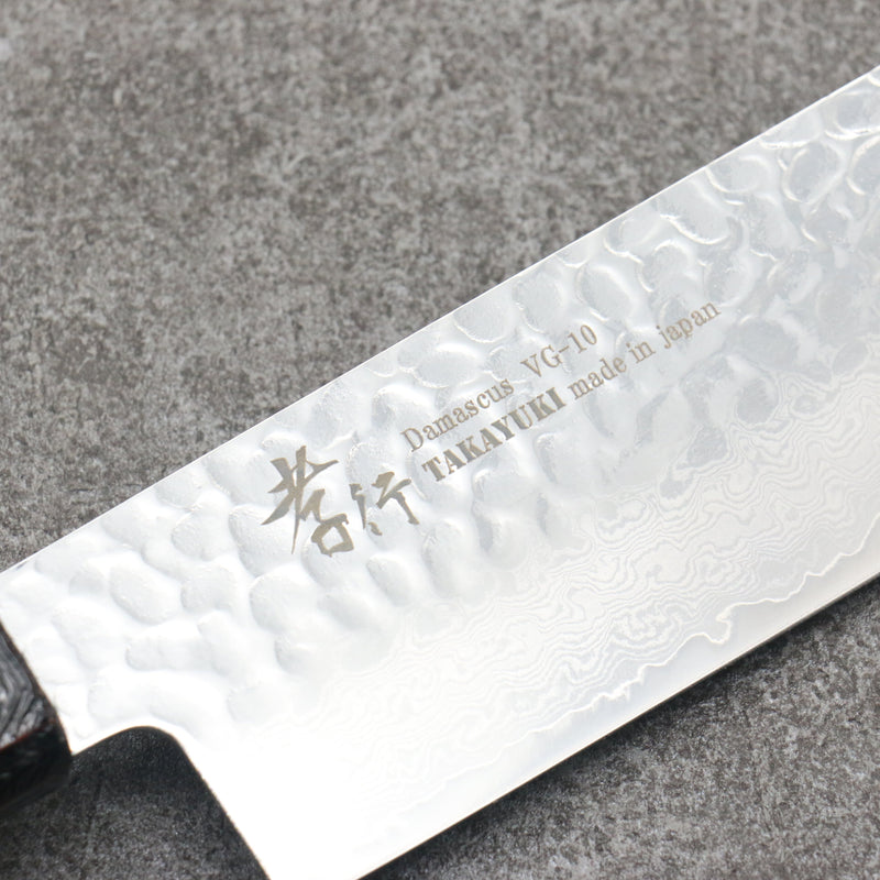 Sakai Takayuki Rinnou VG10 33 Layer Damascus Nakiri Japanese Knife 160mm Red Lacquered Handle - Japannywholesale