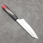 Sakai Takayuki Rinnou VG10 33 Layer Damascus Kengata Santoku Japanese Knife 160mm Red Lacquered Handle - Japannywholesale