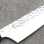 Sakai Takayuki Rinnou VG10 33 Layer Damascus Kengata Santoku Japanese Knife 160mm Red Lacquered Handle - Japannywholesale