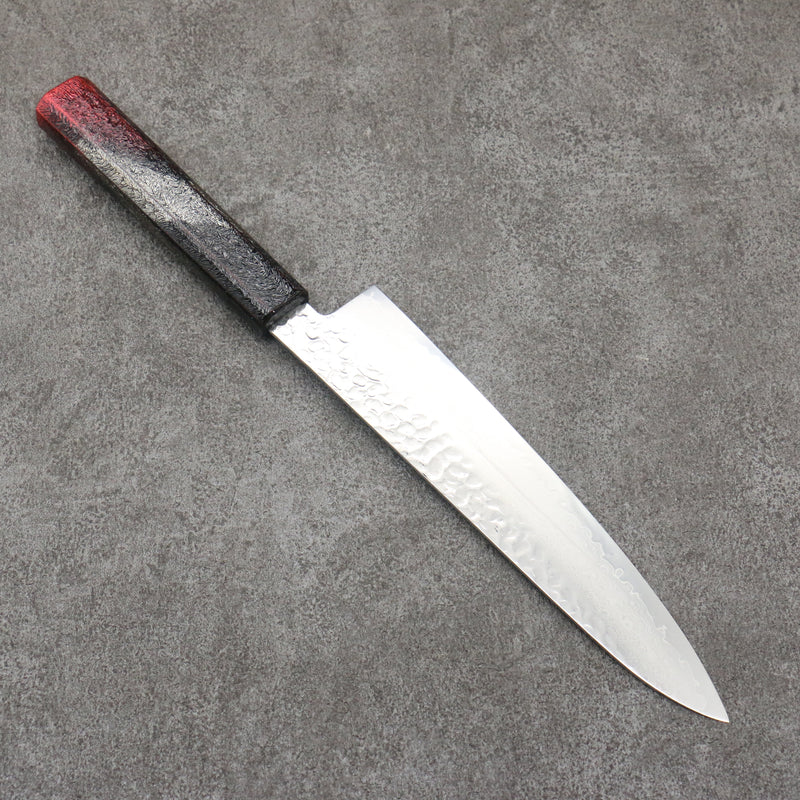 Sakai Takayuki Rinnou VG10 33 Layer Damascus Gyuto Japanese Knife 210mm Red Lacquered Handle - Japannywholesale