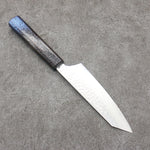 Sakai Takayuki Rinnou VG10 33 Layer Damascus Kengata Santoku Japanese Knife 160mm Blue Lacquered Handle - Japannywholesale