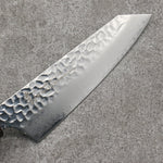 Sakai Takayuki Rinnou VG10 33 Layer Damascus Kengata Santoku Japanese Knife 160mm Blue Lacquered Handle - Japannywholesale