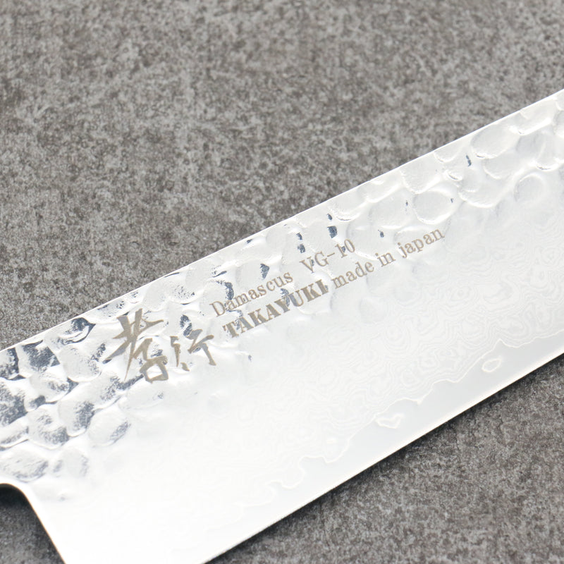 Sakai Takayuki Rinnou VG10 33 Layer Damascus Gyuto Japanese Knife 210mm Blue Lacquered Handle - Japannywholesale