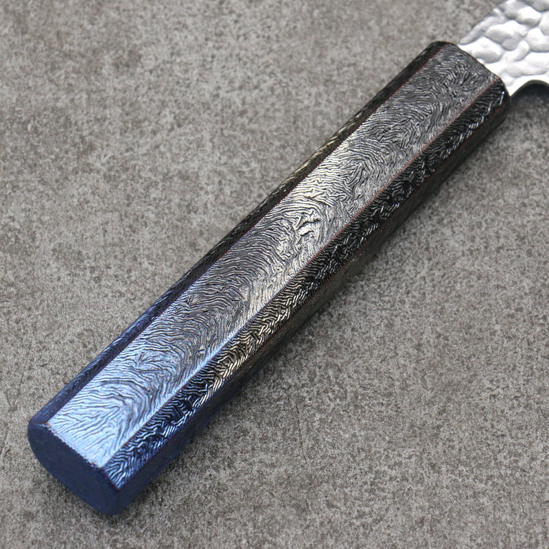 Sakai Takayuki Rinnou VG10 33 Layer Damascus Gyuto Japanese Knife 210mm Blue Lacquered Handle - Japannywholesale