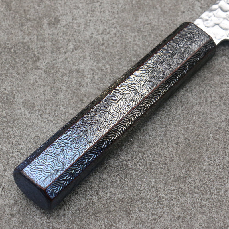 Sakai Takayuki Rinnou VG10 33 Layer Damascus Santoku Japanese Knife 170mm Blue Lacquered Handle - Japannywholesale