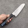 Sakai Takayuki Rinnou VG10 33 Layer Damascus Santoku Japanese Knife 170mm Blue Lacquered Handle - Japannywholesale