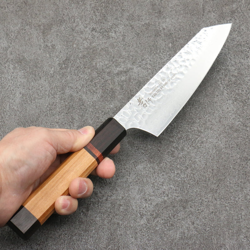 Sakai Takayuki VG10 33 Layer Damascus Kengata Santoku Japanese Knife 160mm Mountain cherry (12 sided) Handle - Japannywholesale