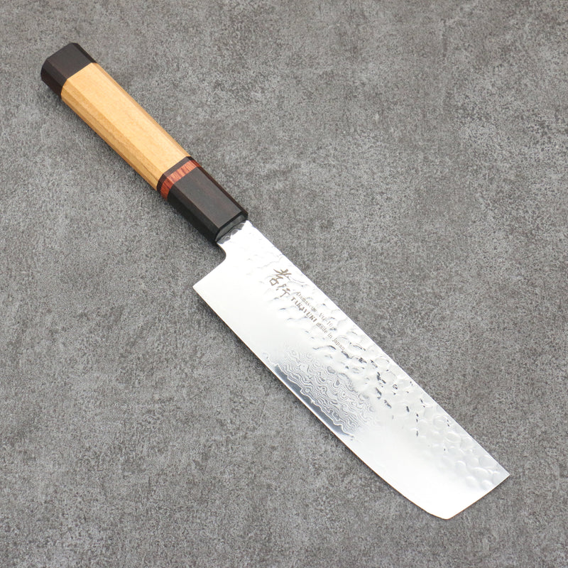 Sakai Takayuki VG10 33 Layer Damascus Nakiri Japanese Knife 170mm Mountain cherry (12 sided) Handle - Japannywholesale