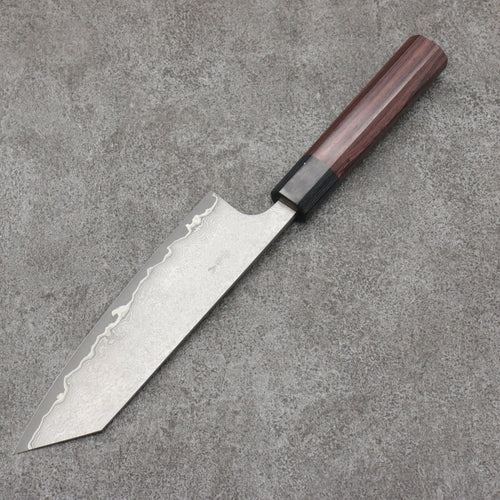 Nao Yamamoto VG10 Black Damascus Bunka Japanese Knife 165mm Shitan Handle - Japannywholesale
