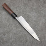 Hideo Kitaoka White Steel No.2 Damascus Mioroshi Deba Japanese Knife 210mm Shitan Handle - Japannywholesale