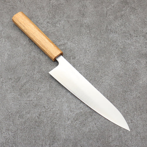 Seisuke Silver Steel No.3 Migaki Polish Finish Gyuto Japanese Knife 180mm White Oak Handle - Japannywholesale