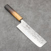 Seisuke SLD Washiji Nakiri Japanese Knife 165mm Burnt Oak Handle - Japannywholesale