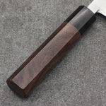 Hideo Kitaoka White Steel No.2 Damascus Mioroshi Deba Japanese Knife 240mm Shitan Handle - Japannywholesale